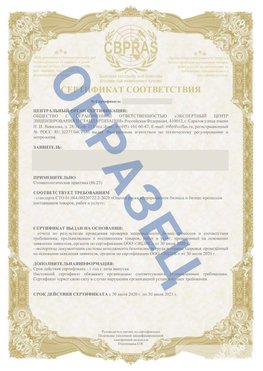 Образец Сертификат СТО 01.064.00220722.2-2020 Коркино Сертификат СТО 01.064.00220722.2-2020 